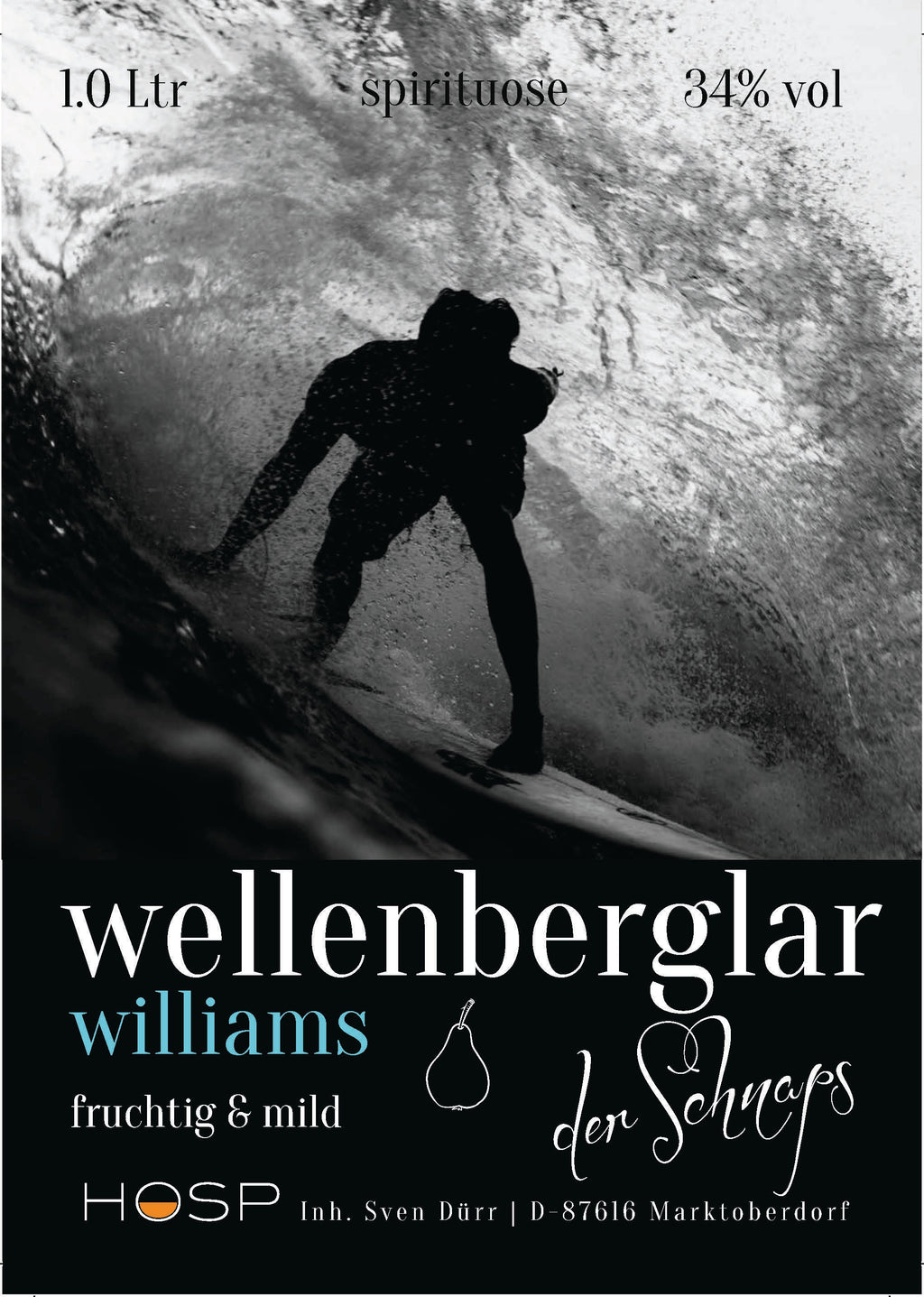 Hosp Wellenberglar Williamsbirnenschnaps - 1,0 l